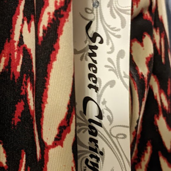 Sweet Clarity WMNs Multi-Color Bell Sleeve Lace Up Neckline Blouse SZ Large NWT - Picture 5 of 9